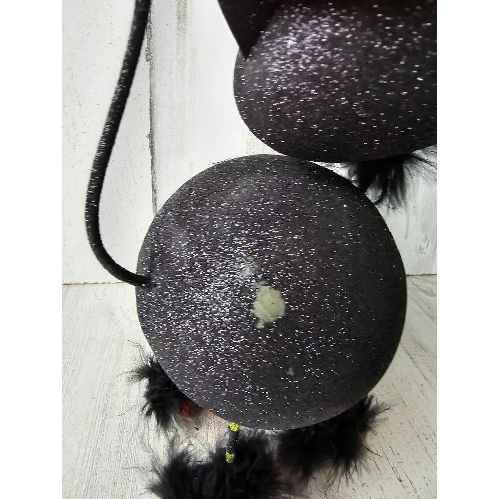 Pier 1 glitter cat bat Halloween vintage rare‎ decor fabulous glitter